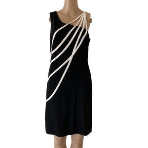 Joseph Ribkoff Black and White Size 10 Cocktail Dress